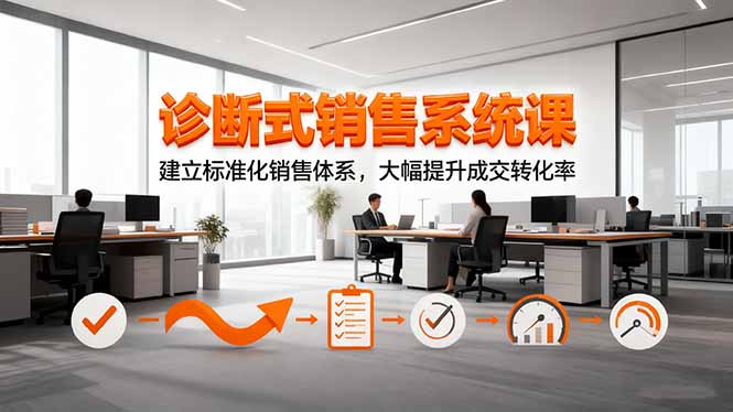 诊断式销售系统课，建立标准化销售体系，大幅提升成交转化率-聚宝盆