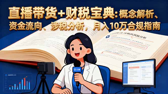 直播带货+财税宝典：概念解析、资金流向、涉税分析，月入10万合规指南-聚宝盆