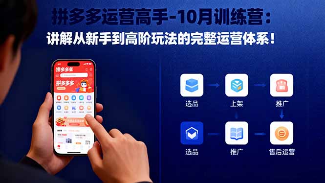 拼多多运营高手-10月训练营：讲解从新手到高阶玩法的完整运营体系！-聚宝盆