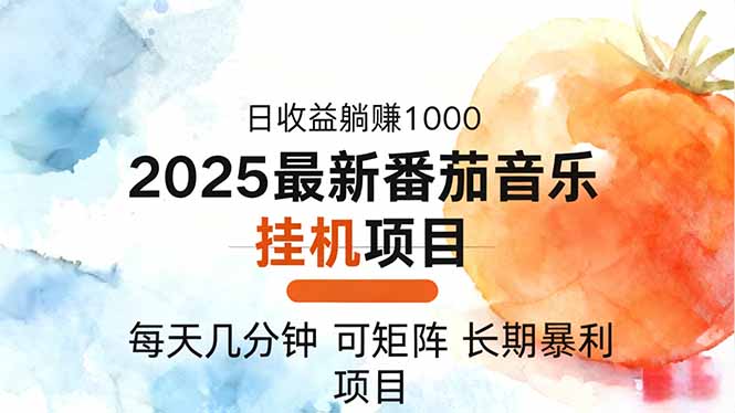 2025年最新番茄音乐人挂机项目，每天几分钟，月入1000＋，可矩阵，一台…-聚宝盆